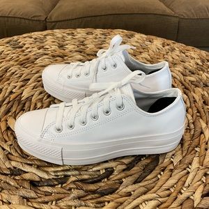 Converse leather platform sneakers - custom